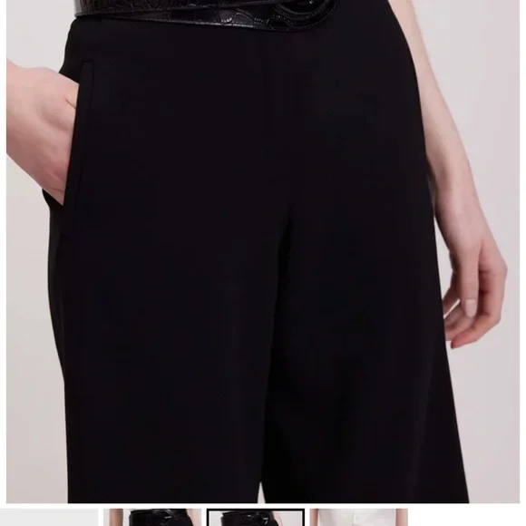 Anne Fontaine Maldivia black croc embossed belt - Picture 3 of 10